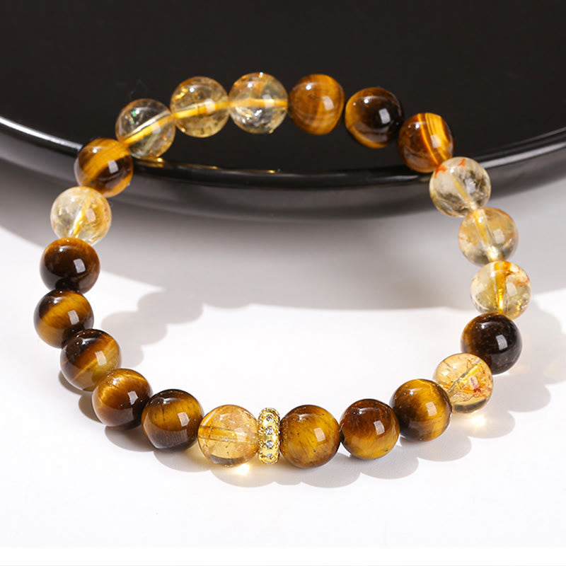 KarmaRipple's Authentic Tiger Eye Citrine Beadwork Strength Bracelet p4