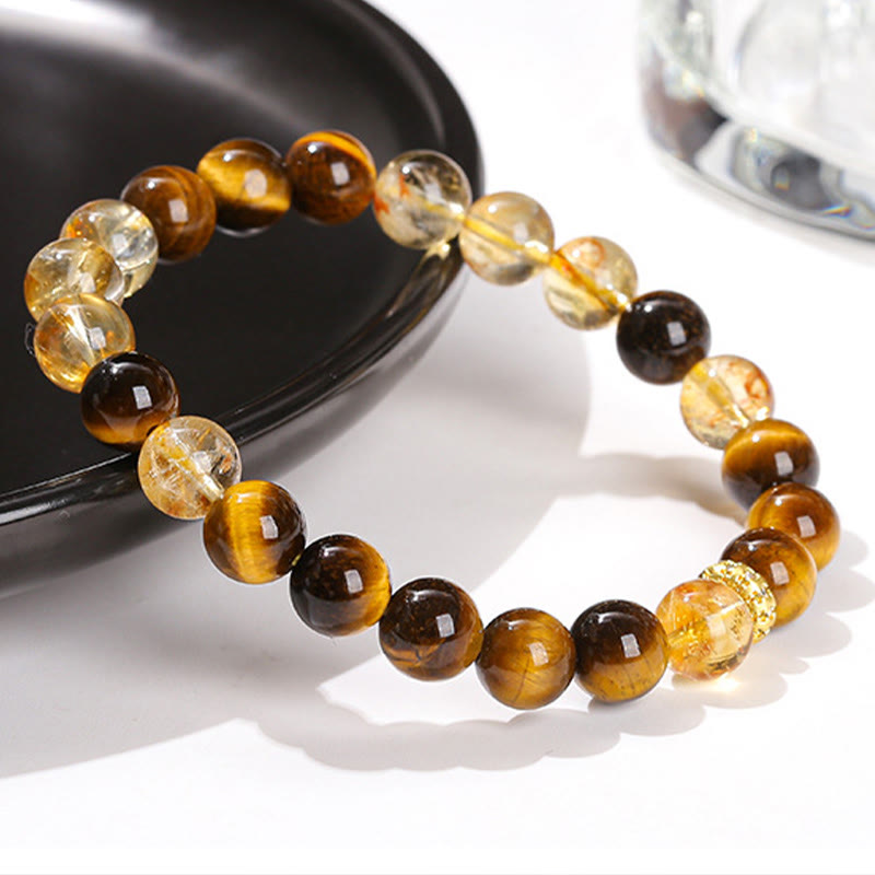 KarmaRipple's Authentic Tiger Eye Citrine Beadwork Strength Bracelet p3