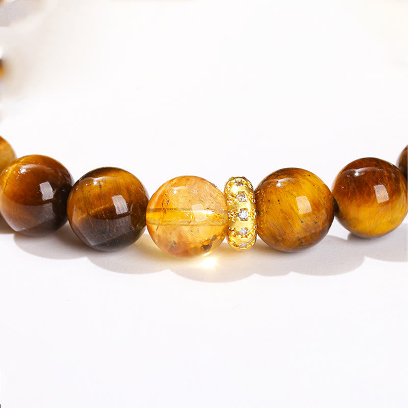KarmaRipple's Authentic Tiger Eye Citrine Beadwork Strength Bracelet p8