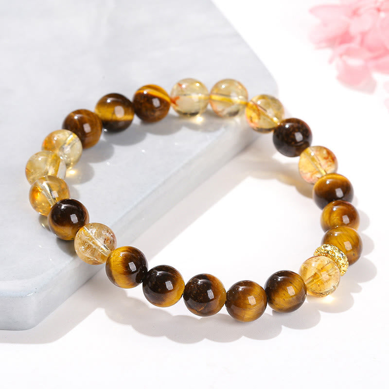 KarmaRipple's Authentic Tiger Eye Citrine Beadwork Strength Bracelet p10
