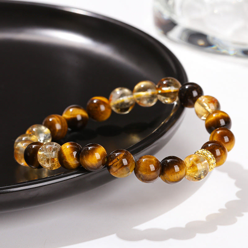 KarmaRipple's Authentic Tiger Eye Citrine Beadwork Strength Bracelet p9