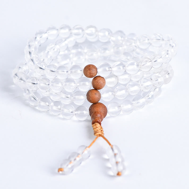 KarmaRipple's 108 Mala Beadwork Authentic Stone Ivory Gemstone Sandalwood Balancing Bracelet p3