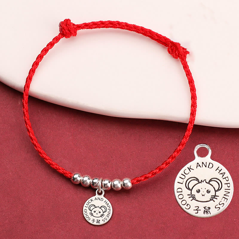 KarmaRipple's Chinese Zodiac Kid Red String 999 Sterling Silver Protection Bracelet p28