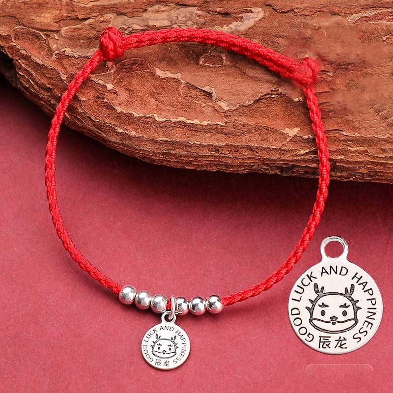 KarmaRipple's Chinese Zodiac Kid Red String 999 Sterling Silver Protection Bracelet p32