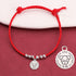 Dog / Red Rope& 999 Sterling Silver(Wrist Circumference: 11-15cm)