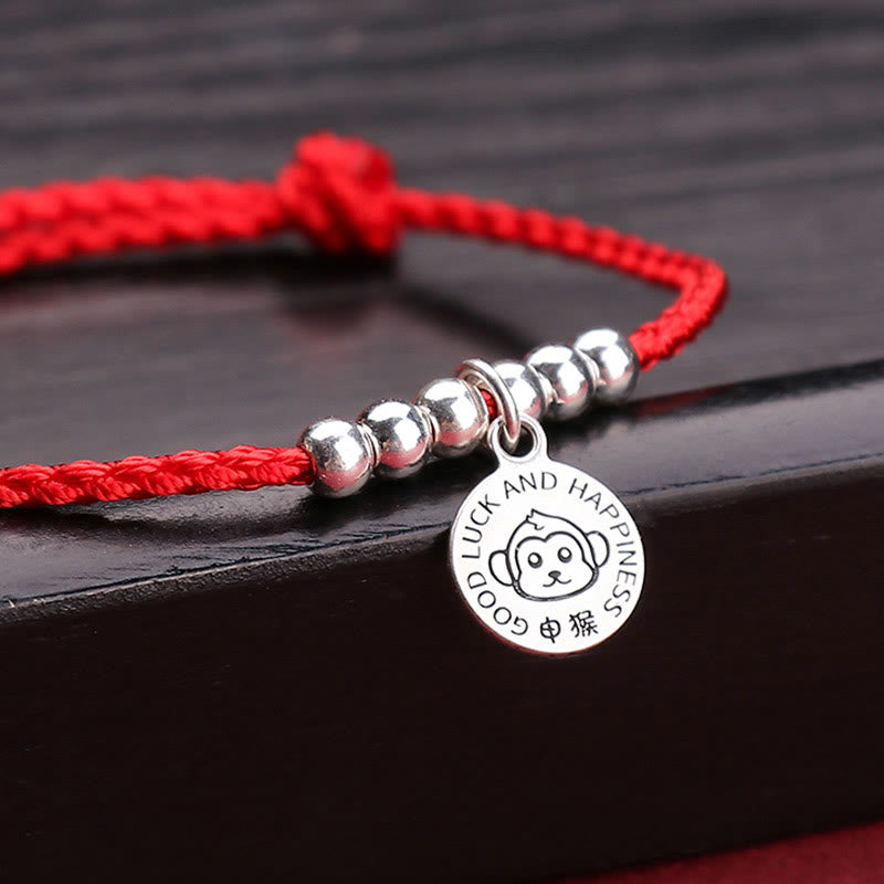 KarmaRipple's Chinese Zodiac Kid Red String 999 Sterling Silver Protection Bracelet p25
