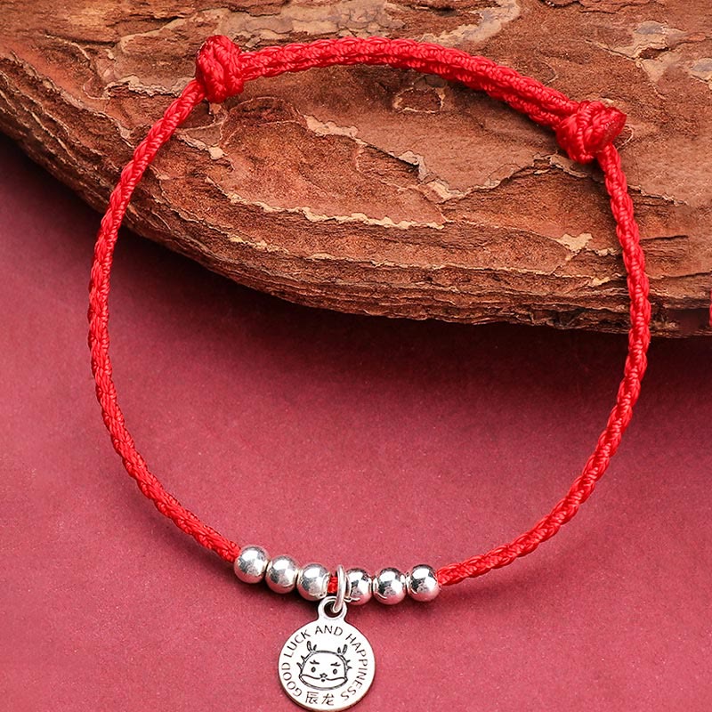 KarmaRipple's Chinese Zodiac Kid Red String 999 Sterling Silver Protection Bracelet p23