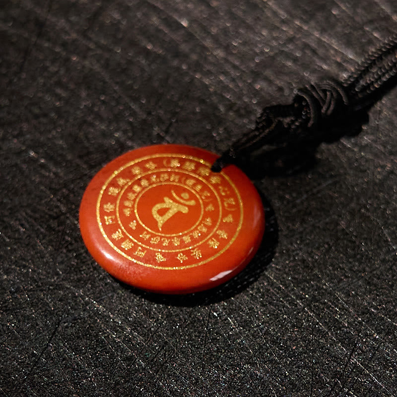 KarmaRipple's Vairocana Tathagata Sanskrit Mantra Various Gemstone Black Obsidian Green Aventurine Strength Pendant Necklace p28