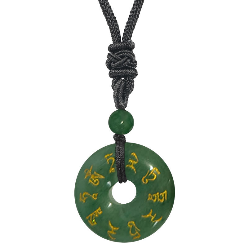 KarmaRipple's Green Tara Mantra Authentic Various Gemstone Black Obsidian Fulfilment Pendant Necklace p6