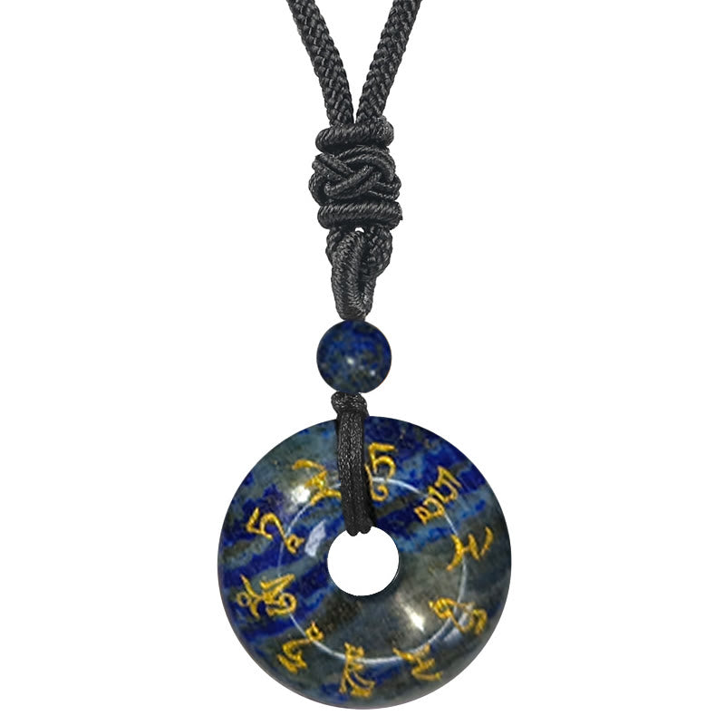 KarmaRipple's Green Tara Mantra Authentic Various Gemstone Black Obsidian Fulfilment Pendant Necklace p7