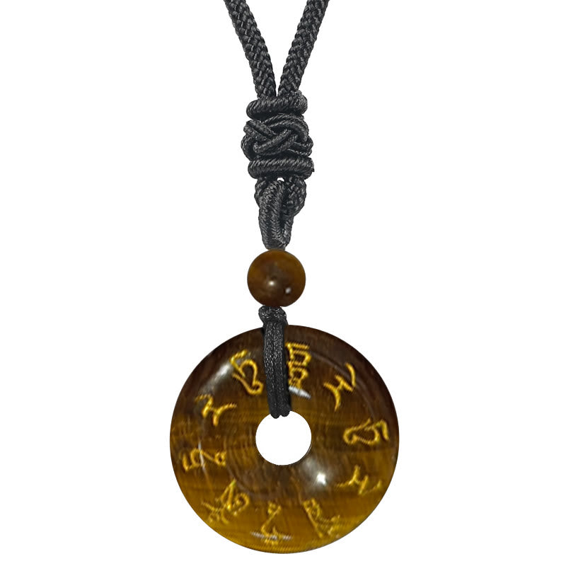 KarmaRipple's Green Tara Mantra Authentic Various Gemstone Black Obsidian Fulfilment Pendant Necklace p25