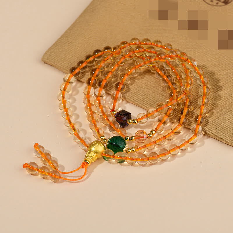 KarmaRipple's 108 Mala Beadwork Citrine Happiness Bracelet p10
