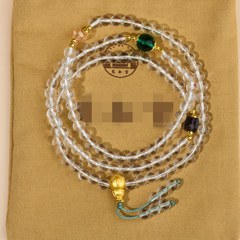 KarmaRipple's 108 Mala Beadwork Ivory Gemstone Clarity Bracelet p8
