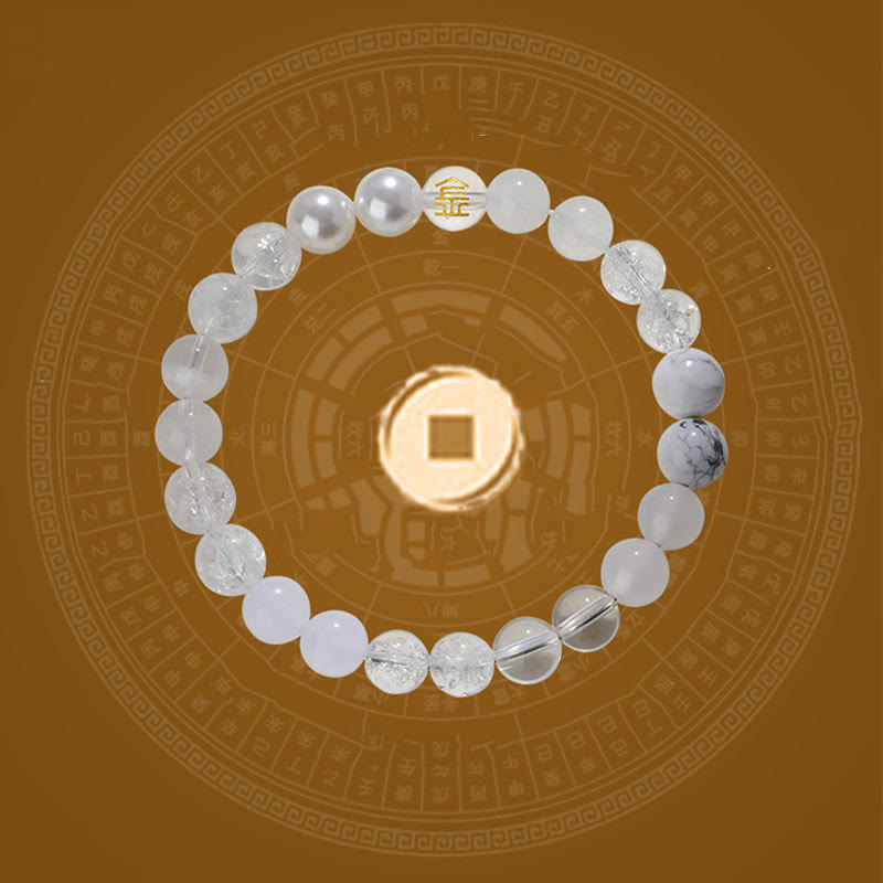 KarmaRipple's Five Elements Various Agate Gemstone Rutilated Quartz Tiger Eye Yellow Agate Citrine Fortune Bracelet p22