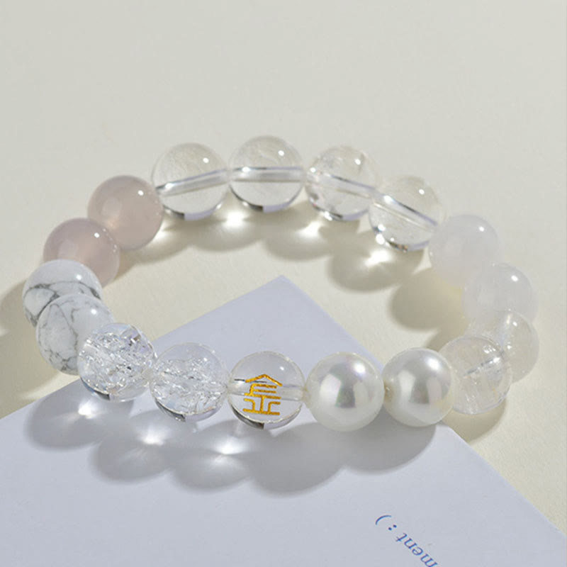 KarmaRipple's Five Elements Various Agate Gemstone Rutilated Quartz Tiger Eye Yellow Agate Citrine Fortune Bracelet p23