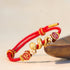 Gold Snake Red Rope Bracelet (Wrist Circumference: 14-20cm)