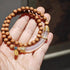 Chalcedony Black Sandalwood Double Wrap(Wrist Circumference: 14-16cm)