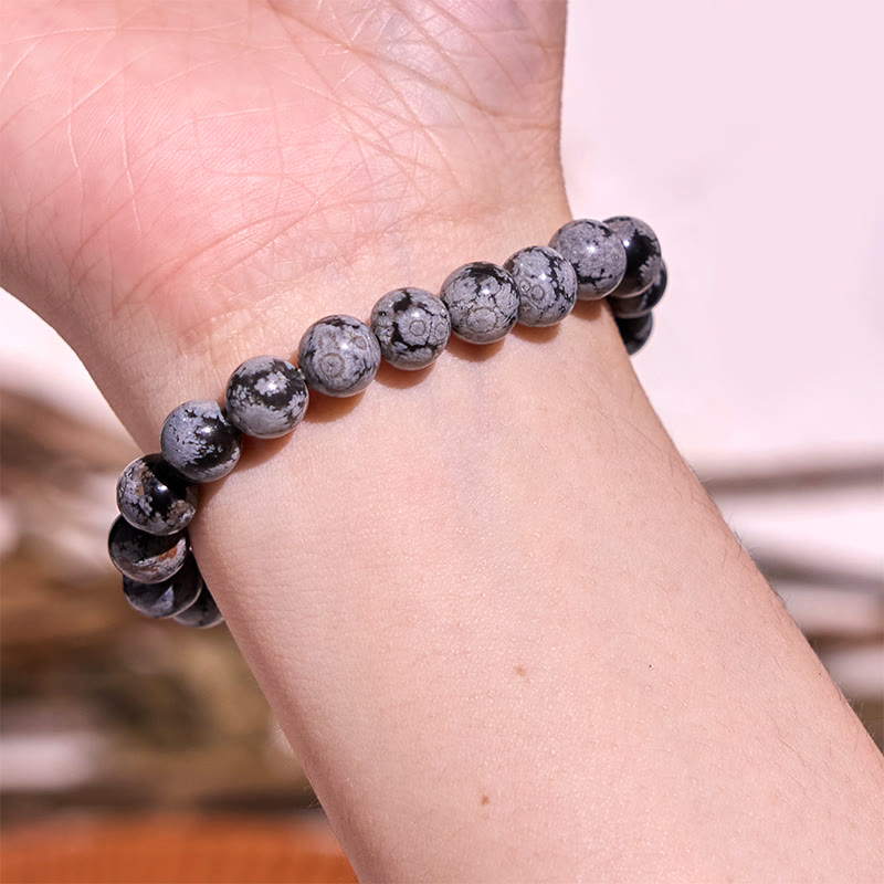 KarmaRipple's KarmaRipple Snowflake Obsidian Balance Bracelet p2