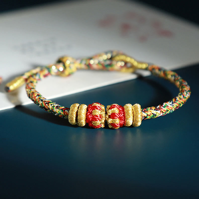 KarmaRipple's Chinese Zodiac Natal Buddha Colorful Strings Fortune Bracelet p4