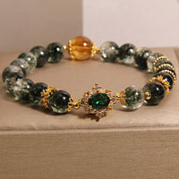 KarmaRipple's Green Phantom Green Gemstone Confidence Bracelet