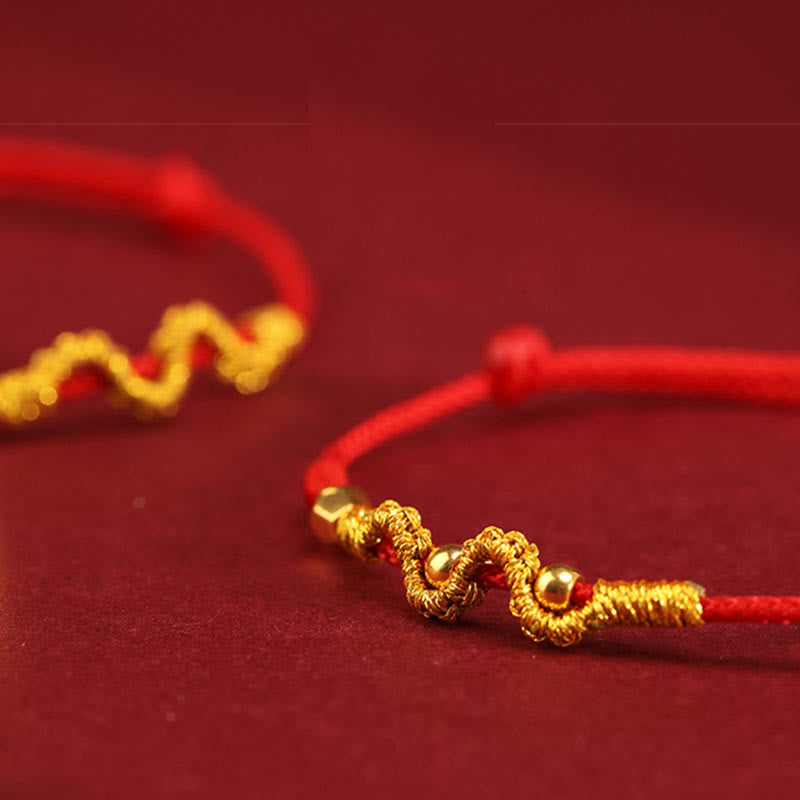 KarmaRipple's 999 Gold Year of the Snake Handmade Fortune Strength?Braided Bracelet Anklet p10