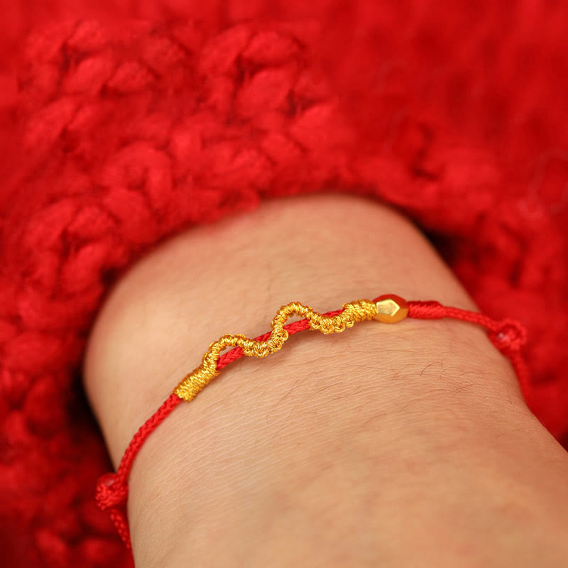 KarmaRipple's 999 Gold Year of the Snake Handmade Fortune Strength?Braided Bracelet Anklet p6