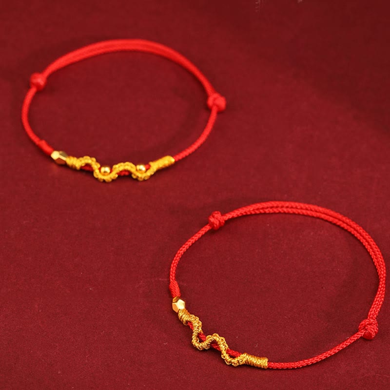 KarmaRipple's 999 Gold Year of the Snake Handmade Fortune Strength?Braided Bracelet Anklet p4