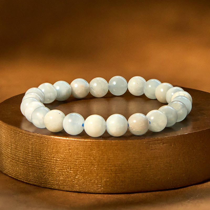 KarmaRipple's Authentic Aquamarine Balancing Bead Bracelet p6