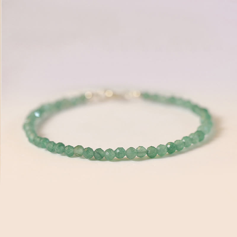 KarmaRipple's 3mm Small Green Aventurine Ultra-Thin Beadwork Fortune Bracelet p14