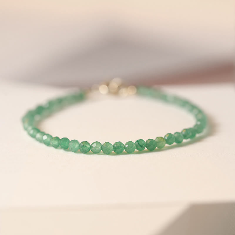 KarmaRipple's 3mm Small Green Aventurine Ultra-Thin Beadwork Fortune Bracelet p8