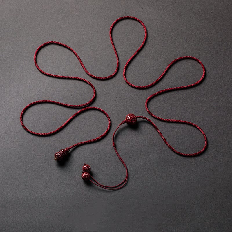 KarmaRipple's Authentic Cinnabar Chinese Zodiac?Gourd Calm Blessing Red String Belly Chain p22
