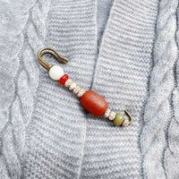 KarmaRipple's Bodhi Seed Agate Calm Balance Brooch