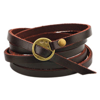 KarmaRipple's Vintage Multi-layer Leather Buckle Confidence Bracelet