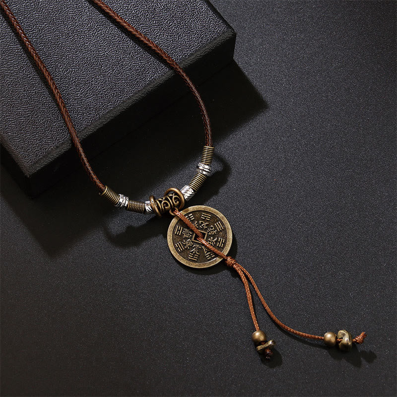 KarmaRipple's Mountain Ghosts Spend Money Bagua Alloy Bronze Coin Balance Pendant Necklace p3
