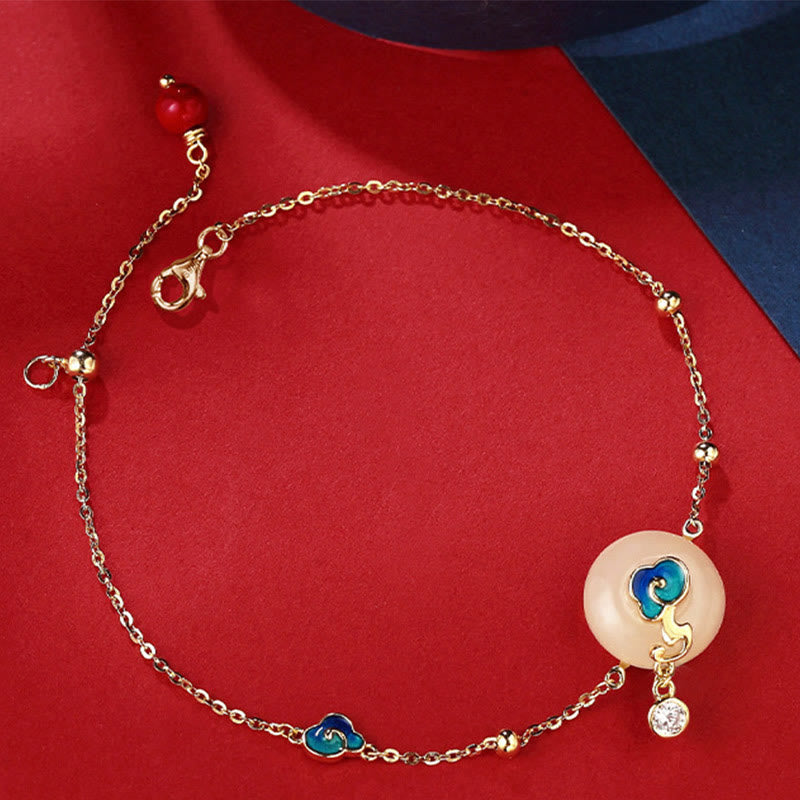 KarmaRipple's 925 Sterling Silver Authentic Hetian Jade Auspicious Clouds Abundance Bracelet p2