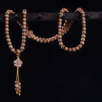 KarmaRipple's Sandalwood Plum Blossom Talisman Balancing Mala Bracelet