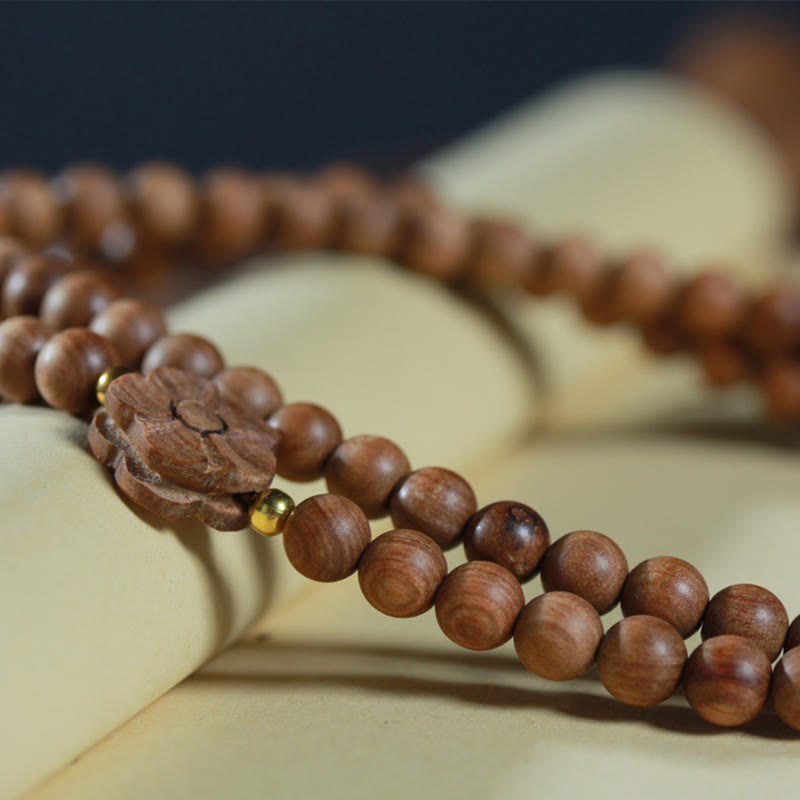 KarmaRipple's Sandalwood Plum Blossom Talisman Balancing Mala Bracelet p9