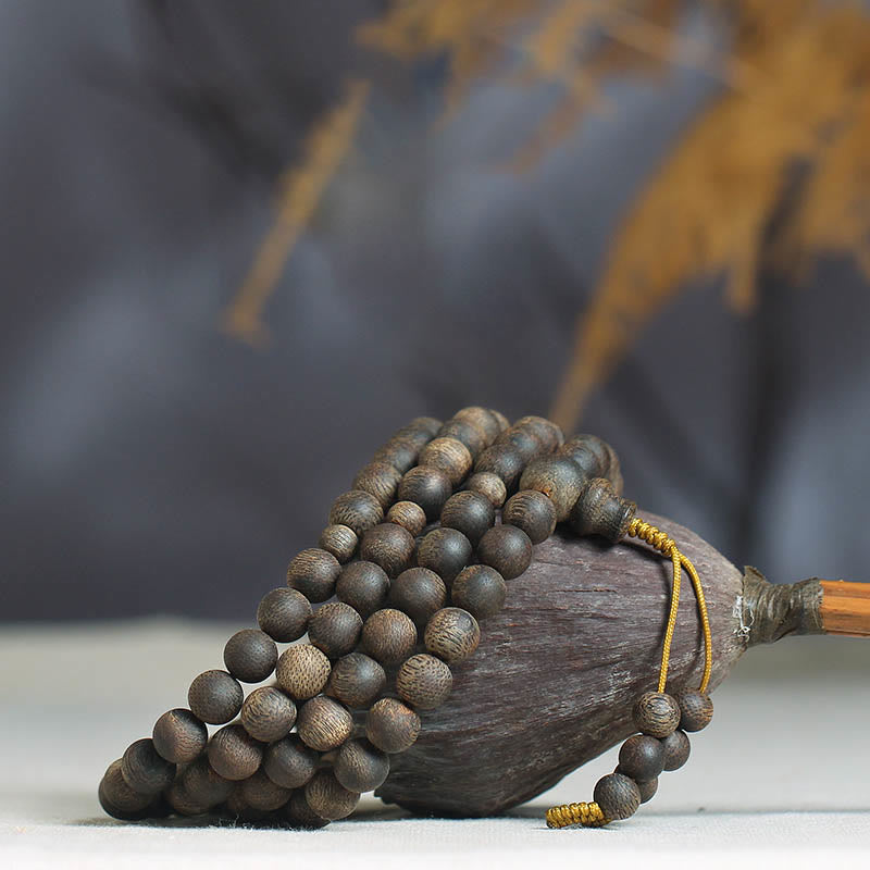 KarmaRipple's Nha Trang 108 Mala Beadwork 8mm Ivory Qinan Vietnam Agarwood Peace Bracelet p27