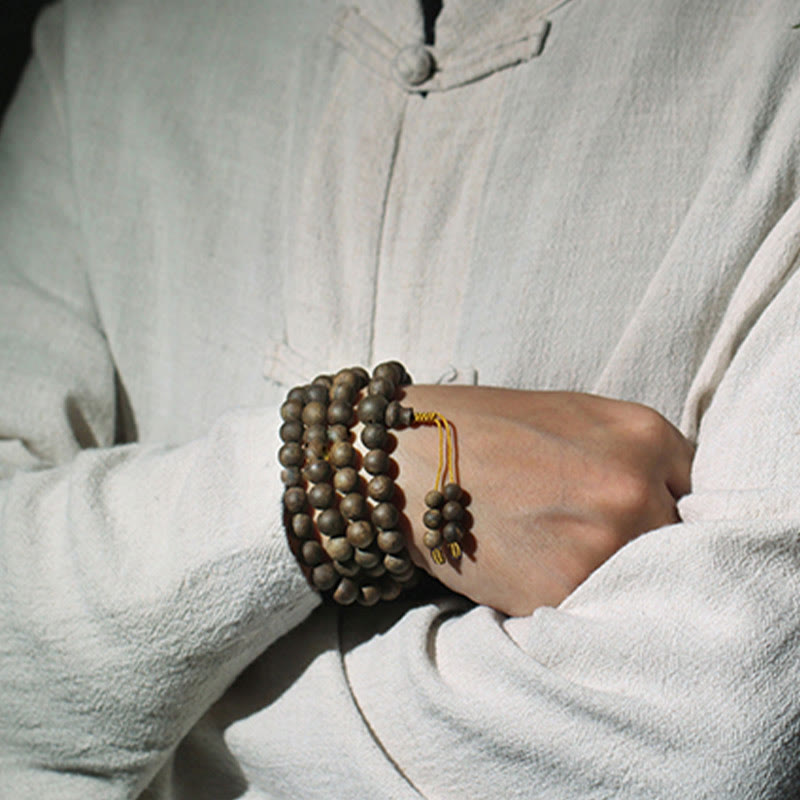 KarmaRipple's Nha Trang 108 Mala Beadwork 8mm Ivory Qinan Vietnam Agarwood Peace Bracelet p18