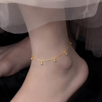 KarmaRipple's 925 Sterling Silver Small Beadwork Talisman Blessing Anklet