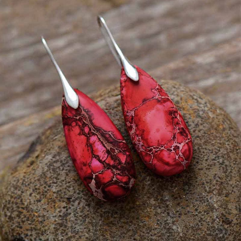 KarmaRipple's Emperor Stone Balancing Gemstone Earrings p7