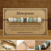KarmaRipple's Menopause Labradorite Green Aventurine Ivory Moonstone Balancing Bracelet