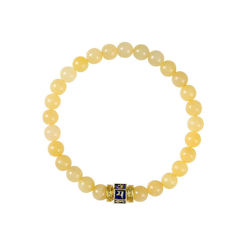 KarmaRipple's Topaz Beadwork Om Mani Padme Hum Fortune Bracelet p10