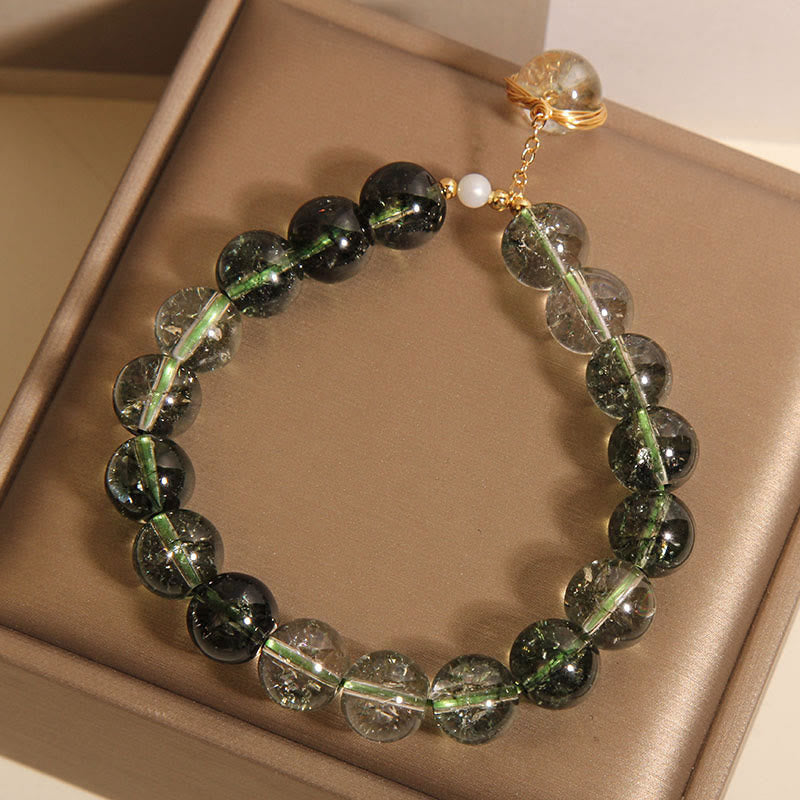 KarmaRipple's Authentic Green Phantom Gemstone Fortunate Bracelet p3