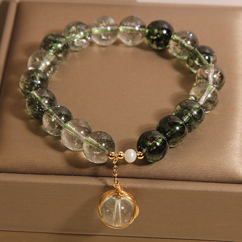 KarmaRipple's Authentic Green Phantom Gemstone Fortunate Bracelet p4