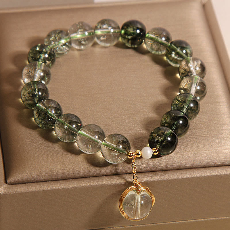 KarmaRipple's Authentic Green Phantom Gemstone Fortunate Bracelet p2