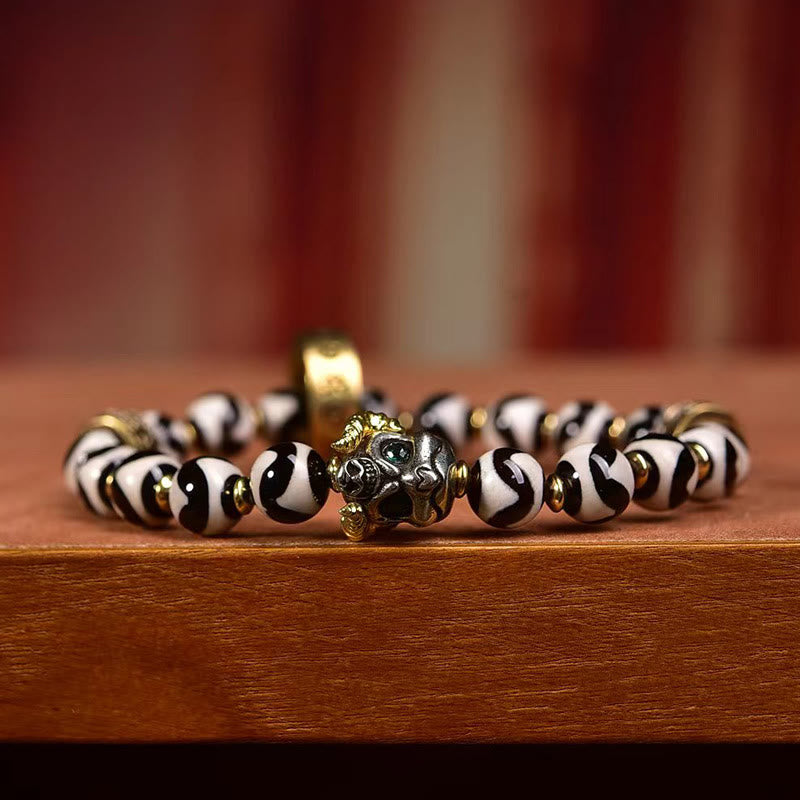 KarmaRipple's Vintage Tibetan Dzi Bead Om Mani Padme Hum Blessings Bracelet p3