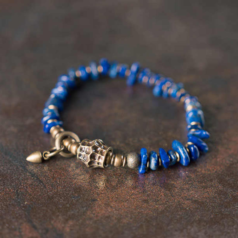 KarmaRipple's Vintage Irregular Shape Design Lazurite Positive Bracelet p16