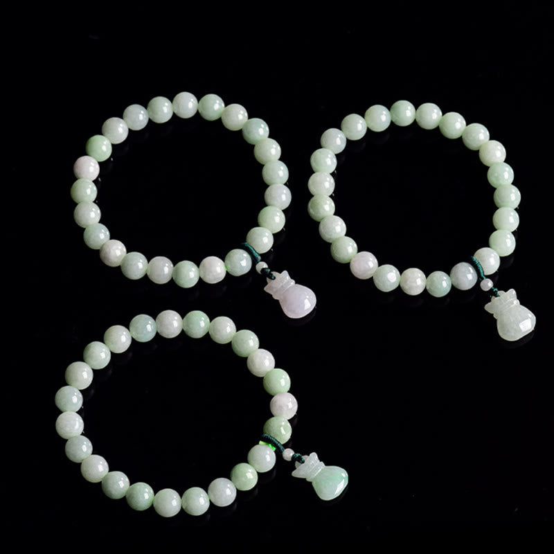 KarmaRipple's Authentic Jade Money Bag Talisman Fortune Bracelet p8