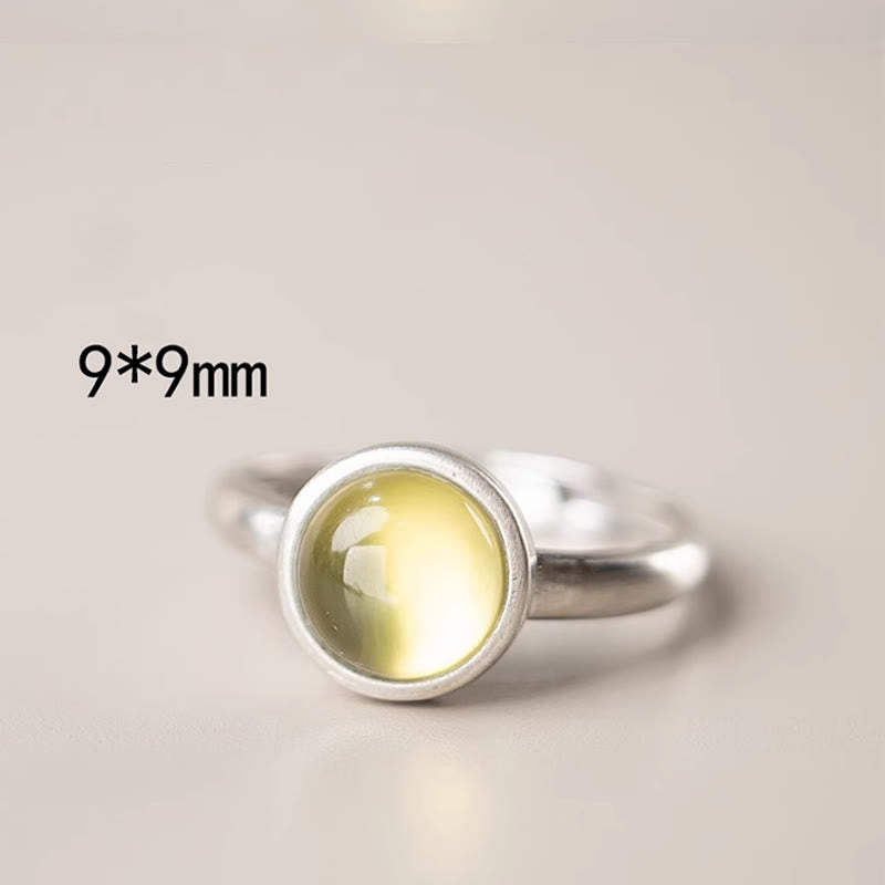 KarmaRipple's Authentic 925 Sterling Silver Prehnite Citrine Adjustable Happiness Ring p9